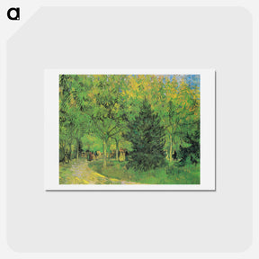 アートポストカード-Path in the Park of Arles with Walkers - フィンセント ファン ゴッホ Postcard.