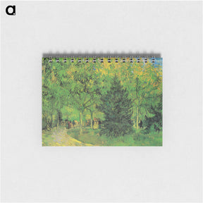 アートメモ帳-Path in the Park of Arles with Walkers - フィンセント ファン ゴッホ Memo.