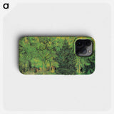 Path in the Park of Arles with Walkers - フィンセント ファン ゴッホ Phone Case.