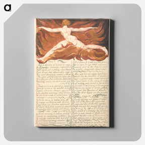 アートパネル-The First Book of Urizen, Plate 3, "Chap: 1 . . . ." - ウィリアム ブレイク Canvas.