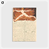 アートポストカード-The First Book of Urizen, Plate 3, "Chap: 1 . . . ." - ウィリアム ブレイク Postcard.