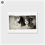 アートポストカード-Harjoitelmapäitä - アルバート エーデルフェルト Postcard.