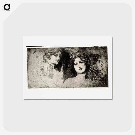 アートポストカード-Harjoitelmapäitä - アルバート エーデルフェルト Postcard.