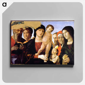 アートパネル-The Holy Family - アンドレア マンテーニャ Canvas.