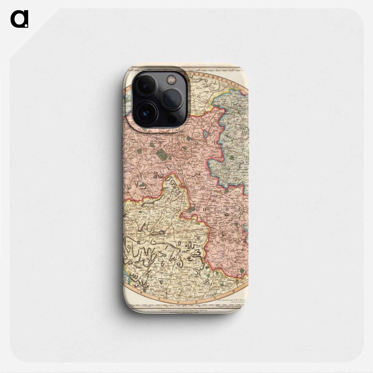 A new and accurate map of the country for twenty five miles round the University of Oxford - アンティーク地図 Phone Case.