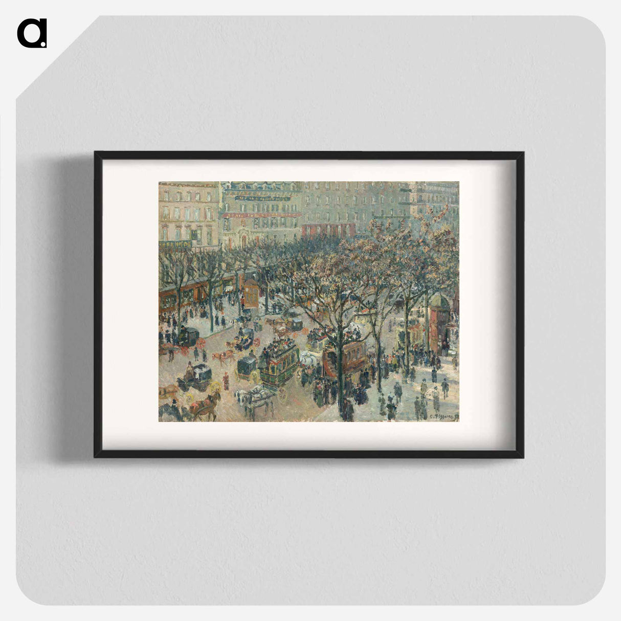 Boulevard des Italiens, Morning, Sunlight - カミーユ ピサロ Poster.