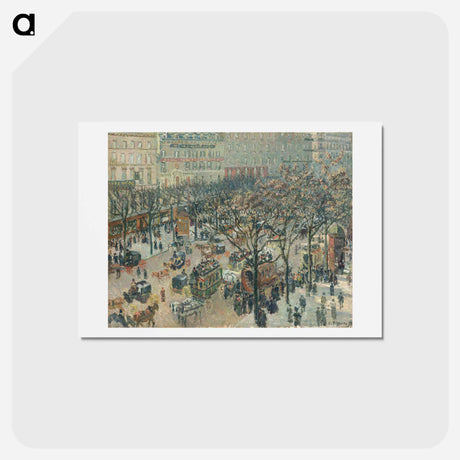 アートポストカード-Boulevard des Italiens, Morning, Sunlight - カミーユ ピサロ Postcard.