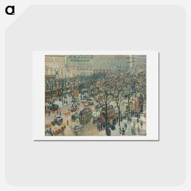 アートポストカード-Boulevard des Italiens, Morning, Sunlight - カミーユ ピサロ Postcard.
