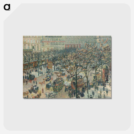 アートポストカード-Boulevard des Italiens, Morning, Sunlight - カミーユ ピサロ Postcard.