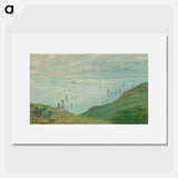 Claude Monet's Cliffs at Pourville - クロード モネ Poster.