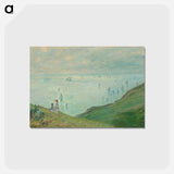 アートポストカード-Claude Monet's Cliffs at Pourville - クロード モネ Postcard.