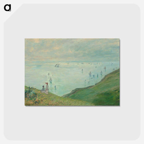 アートポストカード-Claude Monet's Cliffs at Pourville - クロード モネ Postcard.