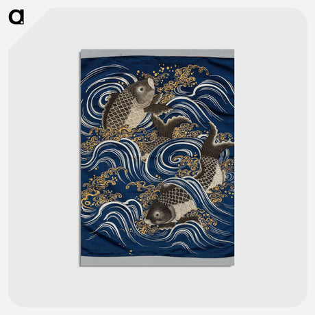 アートポストカード-Carp in Waves Fukusa
 - クリーブランド美術館 Postcard.