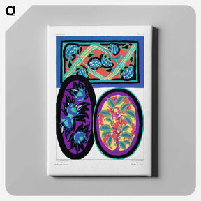 アートパネル-Suggestions pour étoffes et tapis: 60 motifs en couleur - E.A.セギー Canvas.