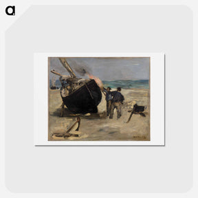 アートポストカード-Tarring the Boat - エドゥアール マネ Postcard.