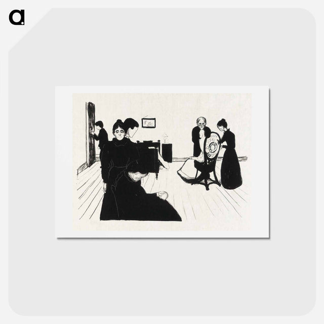 アートポストカード-Death in the Sickroom - エドヴァルド ムンク Postcard.