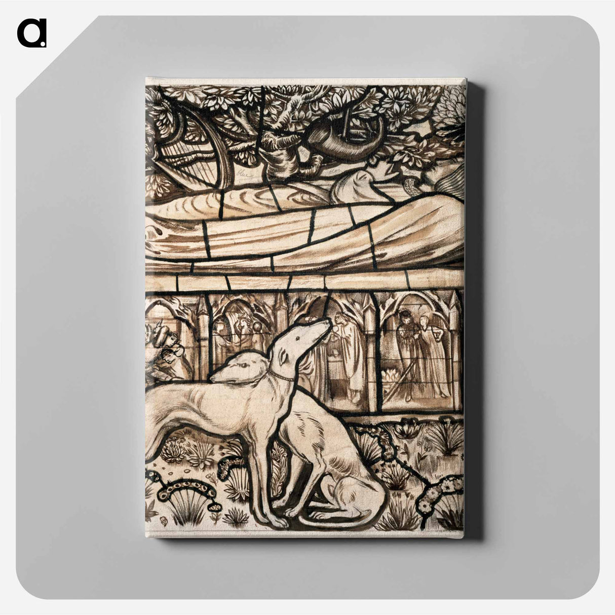 The Tomb of Tristram and Iseult - エドワード バーン ジョーンズ Canvas.