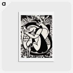 アートポストカード-Woman in the Bathtub - エルンスト ルートヴィヒ キルヒナー Postcard.
