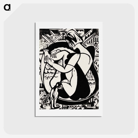 アートポストカード-Woman in the Bathtub - エルンスト ルートヴィヒ キルヒナー Postcard.