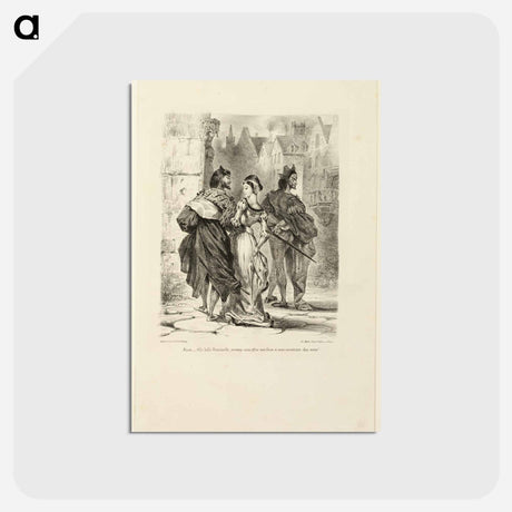 アートポストカード-イエロー - ウジェーヌ ドラクロワ Postcard.