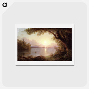 アートポストカード-Landscape In The Adirondacks - フレデリック エドウィン チャーチ Postcard.
