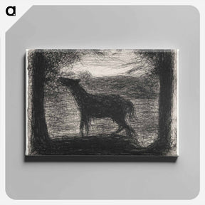 アートパネル-Foal, Le Poulain - ジョルジュ スーラ Canvas.