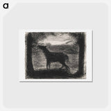 アートポストカード-Foal, Le Poulain - ジョルジュ スーラ Postcard.