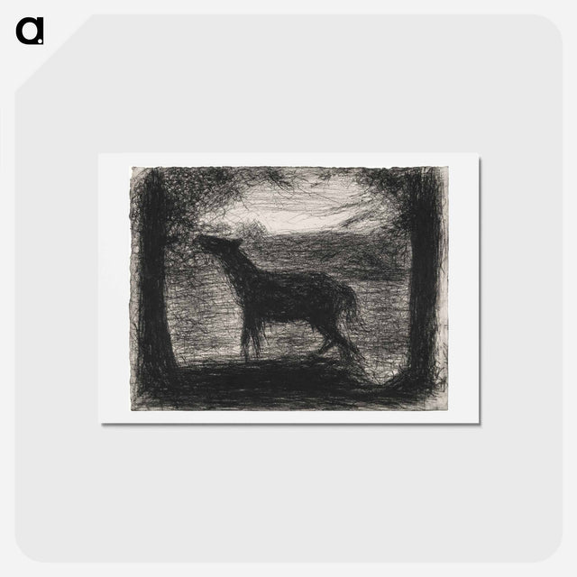 アートポストカード-Foal, Le Poulain - ジョルジュ スーラ Postcard.
