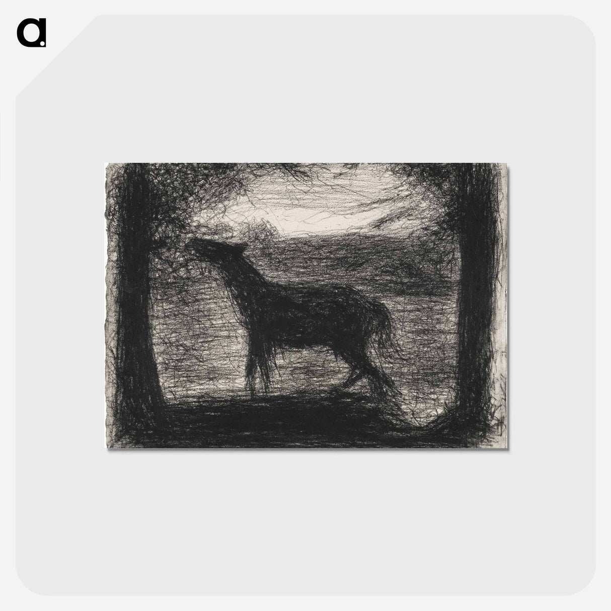 アートポストカード-Foal, Le Poulain - ジョルジュ スーラ Postcard.