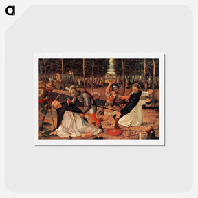アートポストカード-The Assassination of St. Peter Martyr - ジョヴァンニ ベッリーニ Postcard.