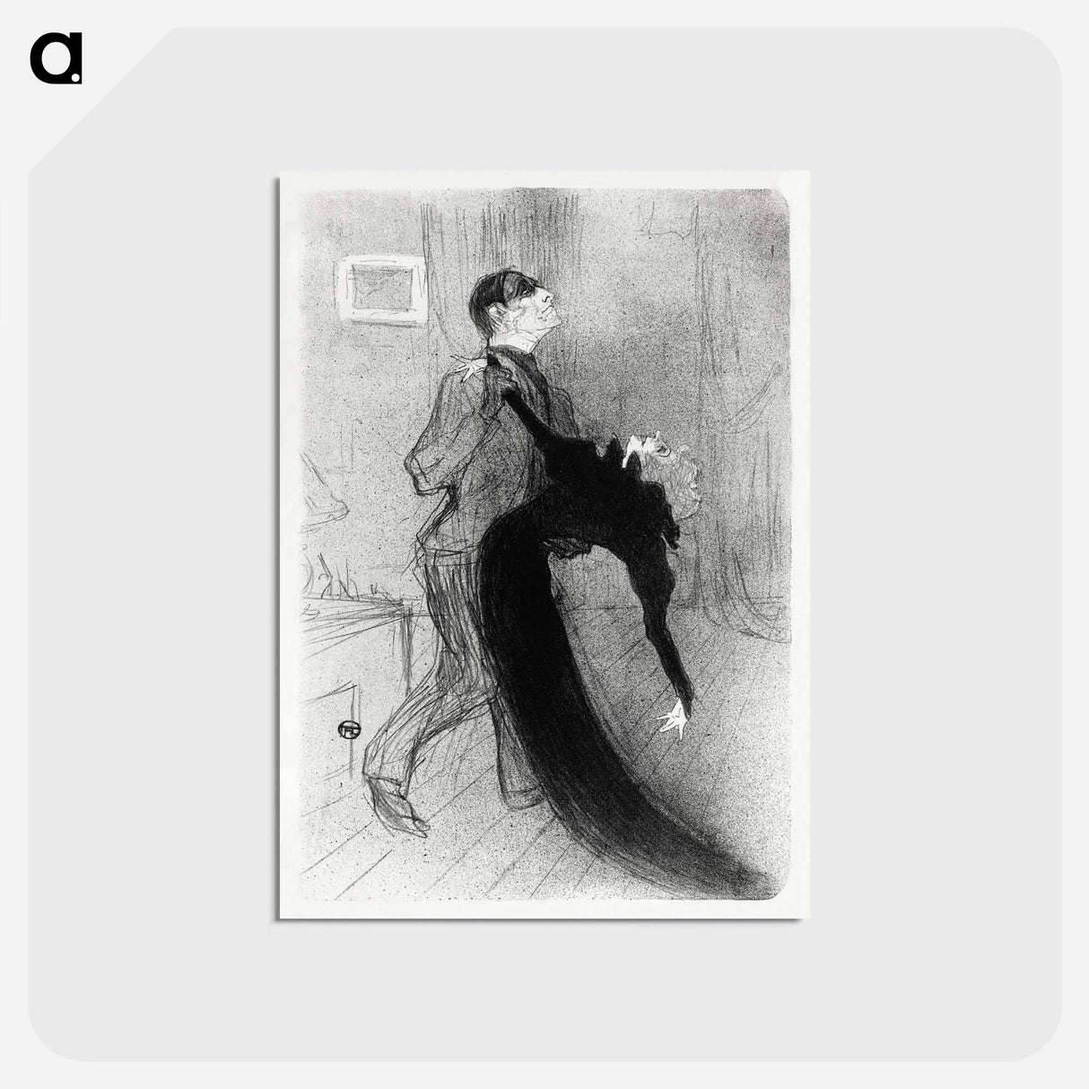 アートポストカード-The Fainting Fit - アンリ ド トゥールーズ ロートレック Postcard.