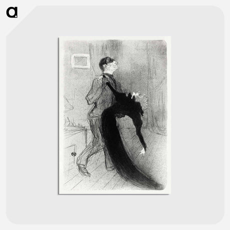 アートポストカード-The Fainting Fit - アンリ ド トゥールーズ ロートレック Postcard.