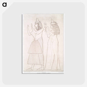 アートポストカード-Scribe and Priestess of Amon
 - エジプト美術史 Postcard.