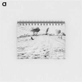 アートメモ帳-Landscape Hillside in Gruchy - ジャン フランソワ ミレー Memo.