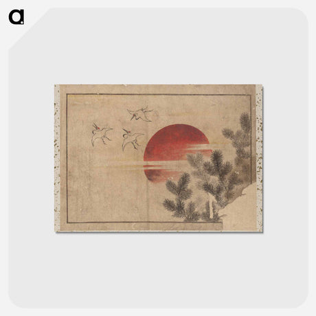 アートポストカード-Album of Sketches by Katsushika Hokusai and His Disciples - 葛飾 北斎 Postcard.