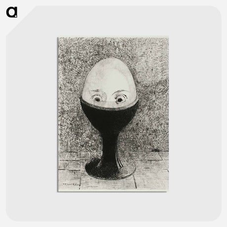 アートポストカード-The Egg - オディロン ルドン Postcard.
