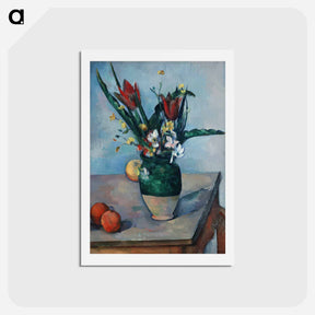 アートポストカード-The Vase of Tulips - ポール セザンヌ Postcard.