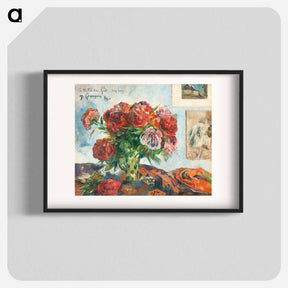 アートポスター-Still Life with Peonies - ポール ゴーギャン Poster.