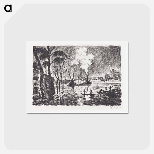 The Flooded Seine - Paul Signac Postcard.