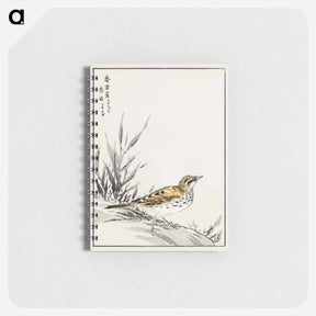 アートメモ帳-Chinese Tree-Pipit and Wheat
 - 鳥類図鑑 Memo.