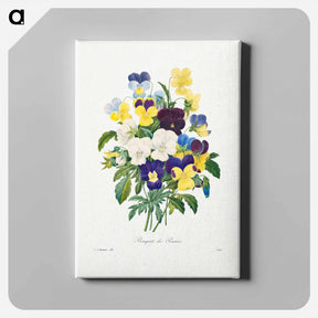 アートパネル-Pansy bouquet - ピエール ジョゼフ ルドゥーテ Canvas.