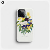 Pansy bouquet - ピエール ジョゼフ ルドゥーテ Phone Case.