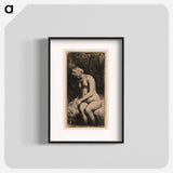 Seated Nude Heavy-Set Woman - Rembrandt van Rijn Poster.