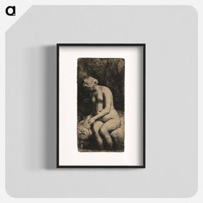 アートポスター-Seated Nude Heavy-Set Woman - レンブラント ファン レイン Poster.