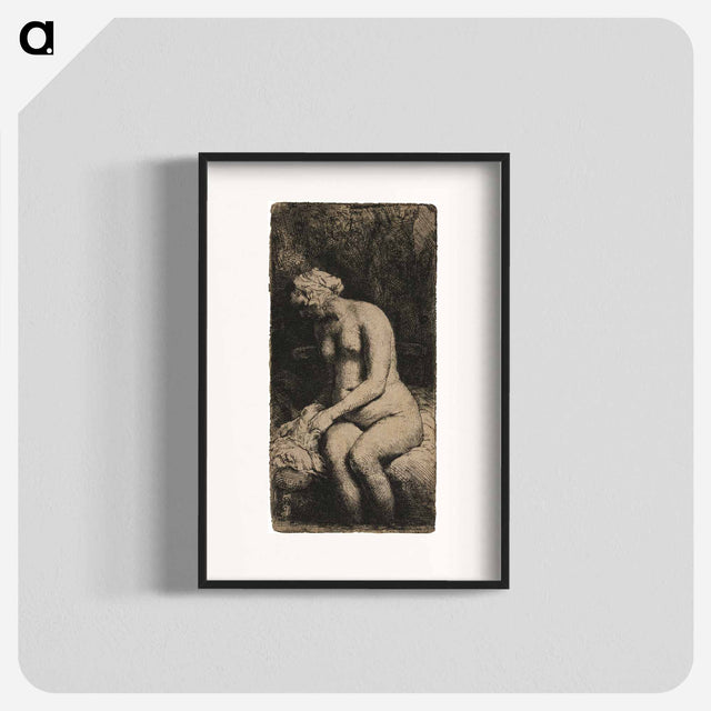 アートポスター-Seated Nude Heavy-Set Woman - レンブラント ファン レイン Poster.
