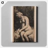 Seated Nude Heavy-Set Woman - Rembrandt van Rijn Canvas.