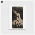 アートポストカード-Seated Nude Heavy-Set Woman - レンブラント ファン レイン Postcard.