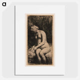 Seated Nude Heavy-Set Woman - Rembrandt van Rijn Poster.