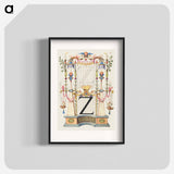 アートポスター-Guide for Constructing the Letter Z from Mira Calligraphiae Monumenta
 - 書道のお手本 Poster.