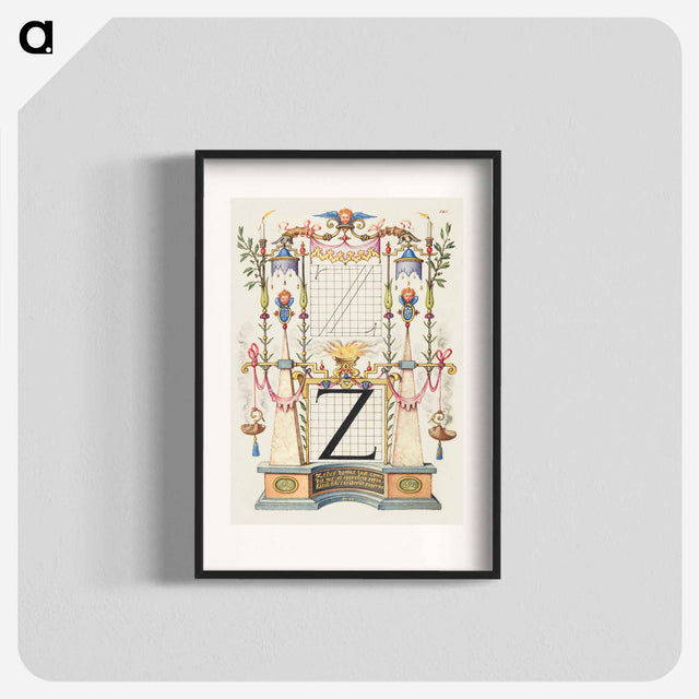 アートポスター-Guide for Constructing the Letter Z from Mira Calligraphiae Monumenta
 - 書道のお手本 Poster.